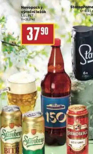 Billa Pivo novopacký výroční ležák nabídka