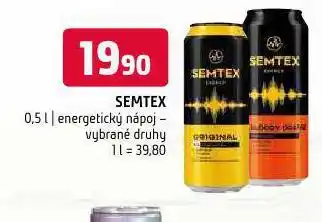 Terno Semtex energy drink nabídka