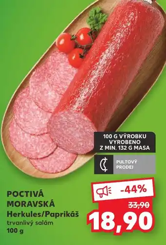 Kaufland POCTIVÁ MORAVSKÁ Herkules/Paprikáš nabídka