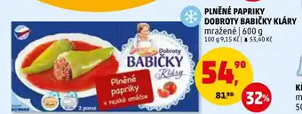 Penny Market PLNĚNÉ PAPRIKY DOBROTY BABIČKY KLÁRY nabídka