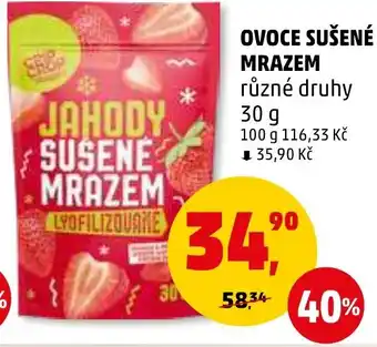 Penny Market OVOCE SUŠENÉ MRAZEM nabídka