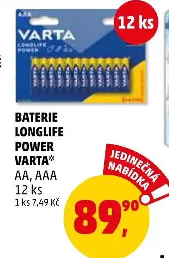 Penny Market BATERIE LONGLIFE POWER VARTA nabídka