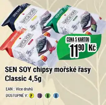 Tamda Foods SEN SOY chipsy mořské řasy Classic 4,5g nabídka
