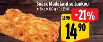 Albert Snack Madeland se šunkou nabídka