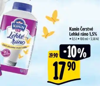 Albert Kunín Čerstvé Lehké ráno 1,5% nabídka