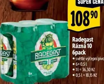 Albert Radegast Rázná 10 6pack nabídka