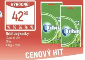 Globus Orbit žvýkačky nabídka