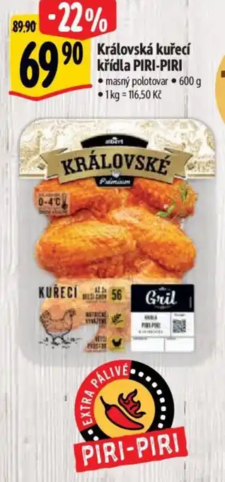 Albert Královská kuřecí křídla PIRI-PIRI nabídka