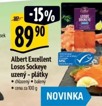 Albert Albert Excellent Losos Sockeye uzený - plátky nabídka