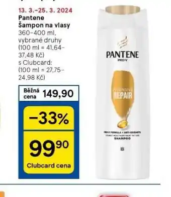 Tesco Pantene šampon nabídka