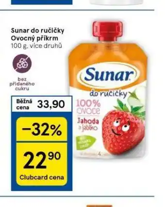 Tesco Sunar do ručičky ovocný příkrm nabídka