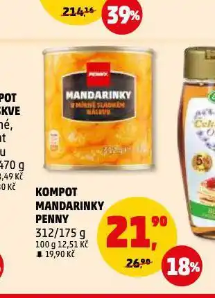 Penny Market Kompot mandarinky nabídka