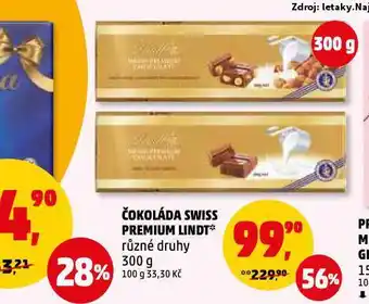 Penny Market Čokoláda swiss premium lindt nabídka