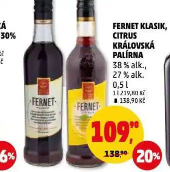 Penny Market Fernet klasik nabídka