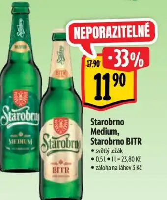 Albert Starobrno Medium, Starobrno BITR 0.5L nabídka