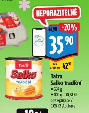 Albert Tatra salko tradiční nabídka