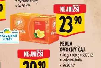 Albert Perla ovocný čaj nabídka