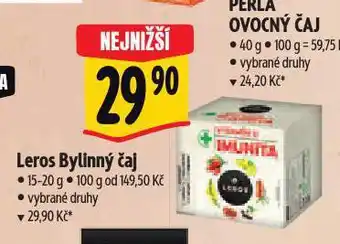 Albert Leros bylinný čaj nabídka