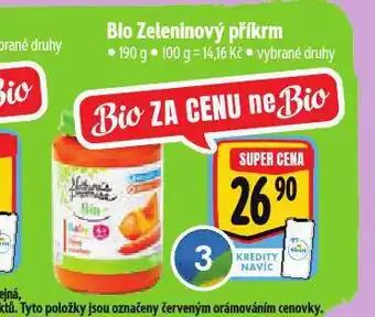 Albert Bio zeleninový příkrm nabídka