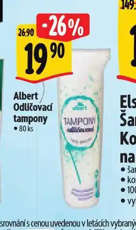 Albert Albert odličovací tampony nabídka