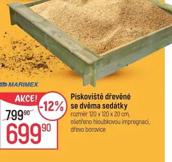 Globus Pískoviště dřevěné se dvěma sedátky nabídka