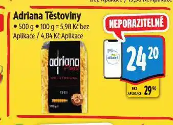 Albert Adriana těstoviny nabídka