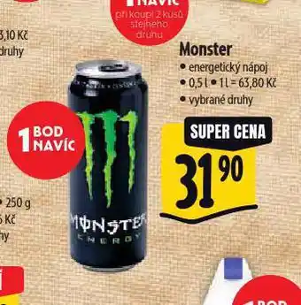 Albert Monster energy drink nabídka