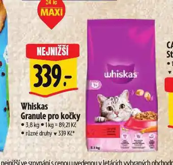 Albert Whiskas granule pro kočky nabídka