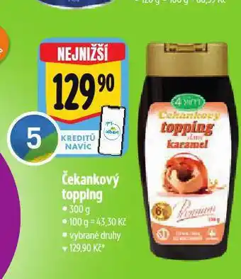 Albert Čekankový topping nabídka