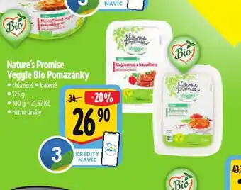 Albert Veggie bio pomazánky nabídka
