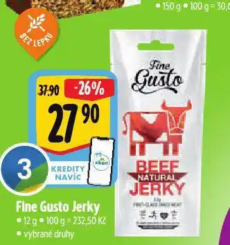Albert Fine gusto jerky nabídka