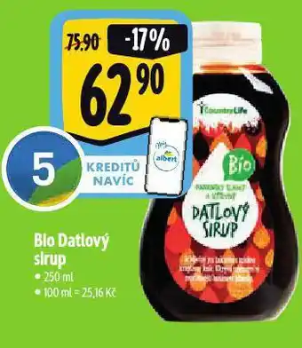 Albert Bio datlový sirup nabídka