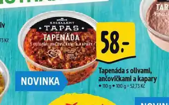 Tapenáda s olivami, ančovičkami a kapary