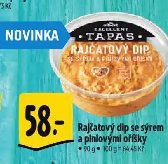 Rajčatový dip se sýrem a piniovými oříšky