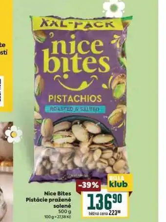 Billa Nice bites pistácie pražené solené nabídka