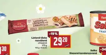 Billa Listové těsto rozválené nabídka