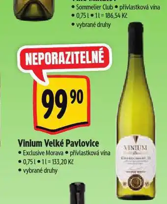 Albert Vinium velké pavlovice nabídka