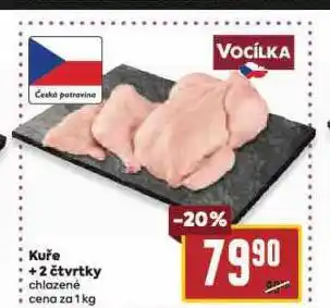 Billa Kuře + 2 čtvrtky nabídka