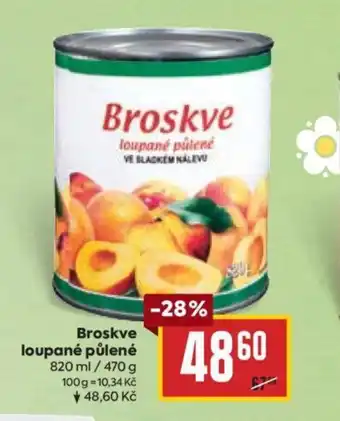 Billa Broskve loupané půlené nabídka