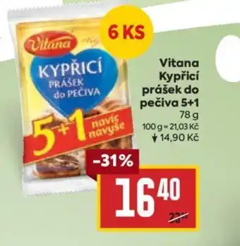 Billa Vitana Kypřicí prášek do pečiva 5+1 nabídka