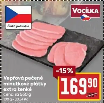 Billa Vepřová pečeně minutkové plátky nabídka