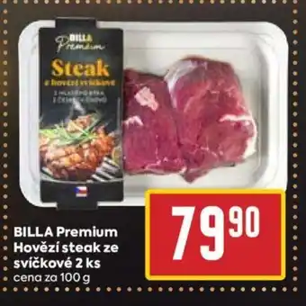 Billa BILLA Premium Hovězí steak ze svíčkové 2 ks nabídka