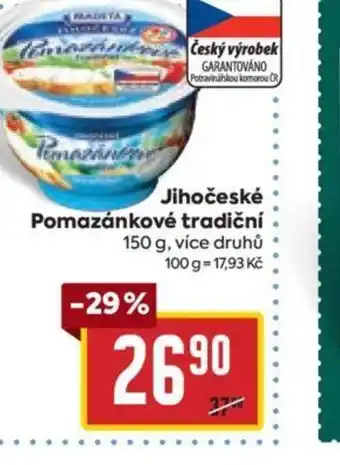 Billa Jihočeské Pomazánkové tradiční nabídka
