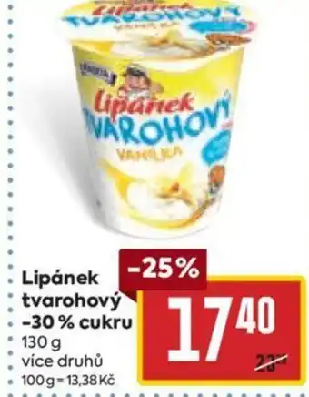 Billa Lipánek tvarohový -30% cukru nabídka