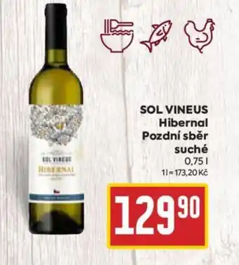 Billa SOL VINEUS Hibernal Pozdní sběr suche 0.75L nabídka
