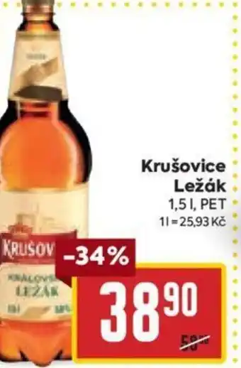 Billa Krušovice Ležák 1,5L nabídka