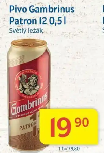 Kubík potraviny Pivo Gambrinus Patron 12 0,5l nabídka