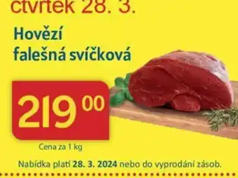 Kubík potraviny Hovězí falešná svíčková nabídka