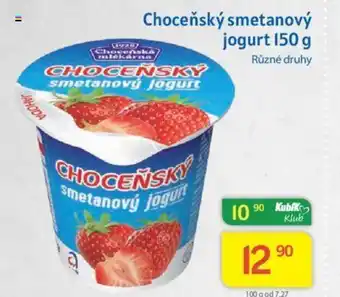 Kubík potraviny Choceňský smetanový jogurt 150 g nabídka