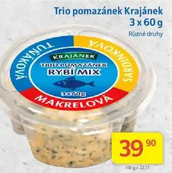 Kubík potraviny Trio pomazánek Krajánek 3x60 g nabídka